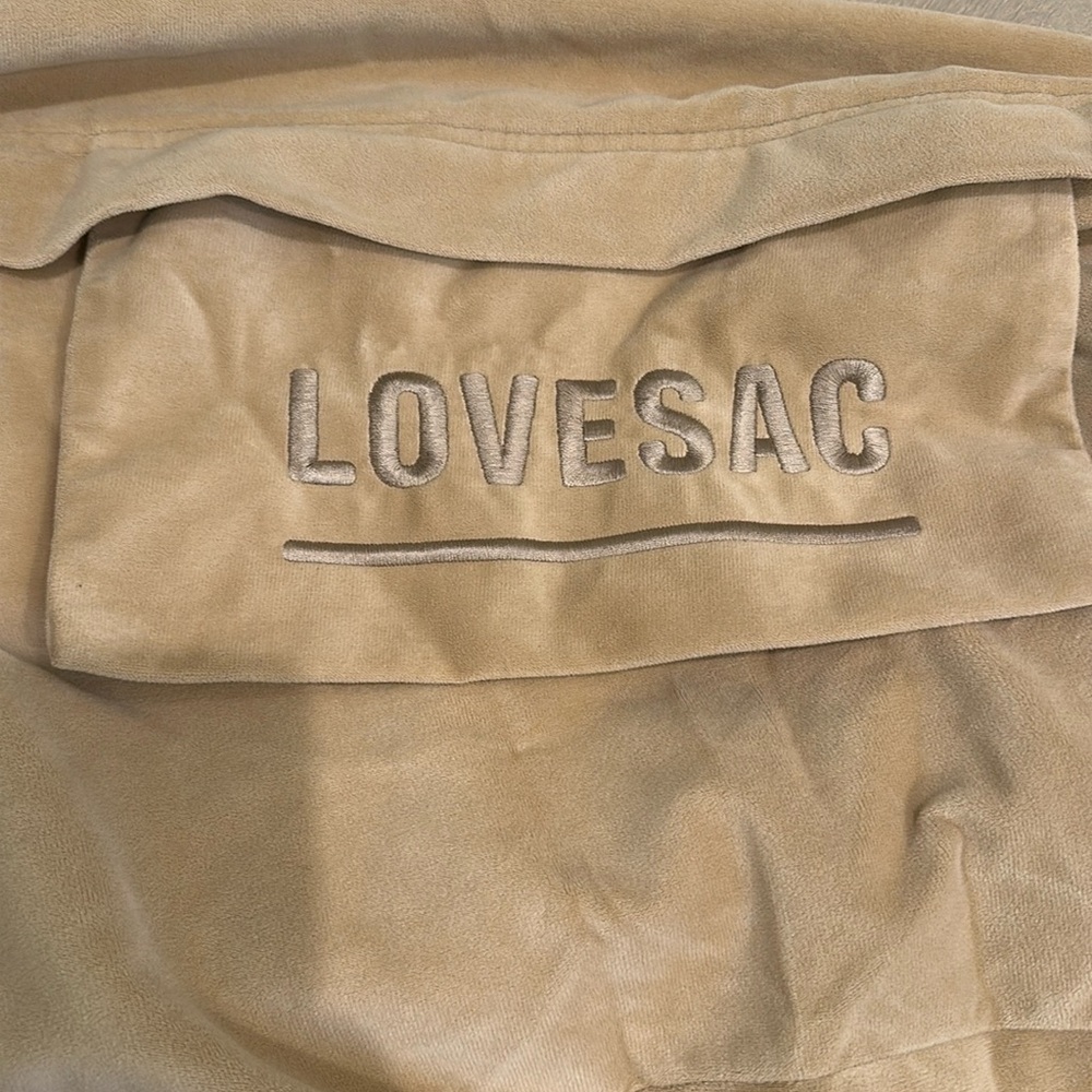 COPY - Lovesac MOVIESAC size cover in tan.